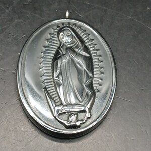 Our Lady of Guadalupe Hematite Necklace Pendant